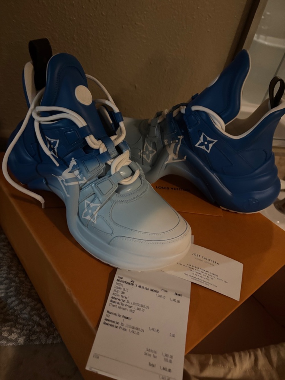 Louis Vuitton Blue Ombre Archlight Sneakers